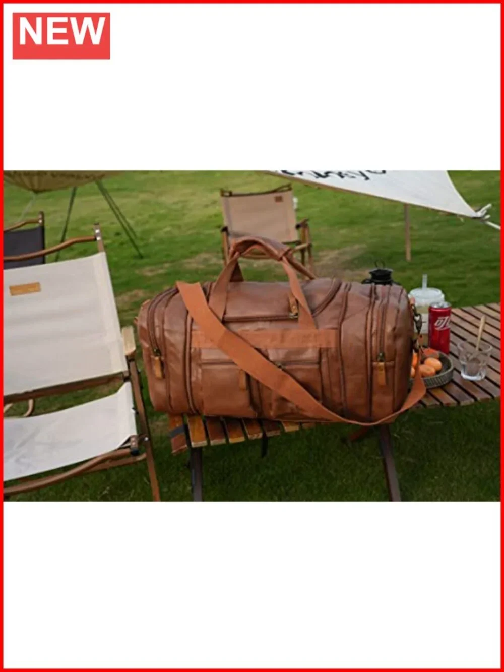 Faux Leather Travel Duffel Weekender Carry On Overnight Bag Sports
